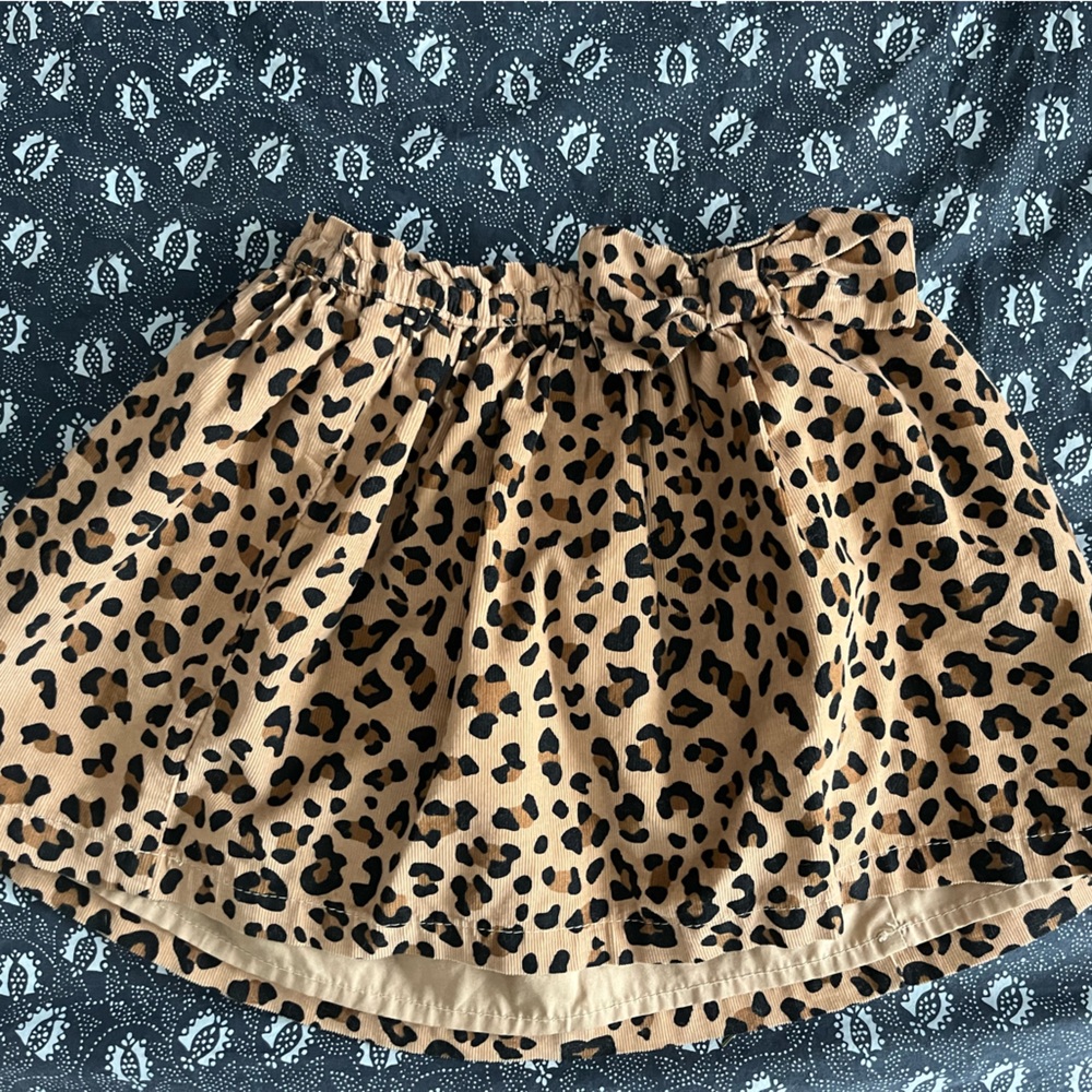 Leopard print corduroy skirt - 4T Excellent condition